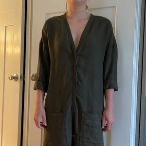 JAMES PERSE LINEN JUMPSUIT ROMPER , size 1